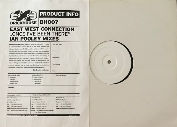 East West Connection - Once I've Been There | Brickhouse Records (BH 007)