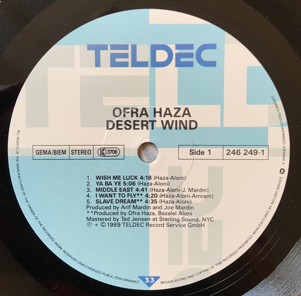 Ofra Haza - Desert Wind | TELDEC (246 249-1) - 3