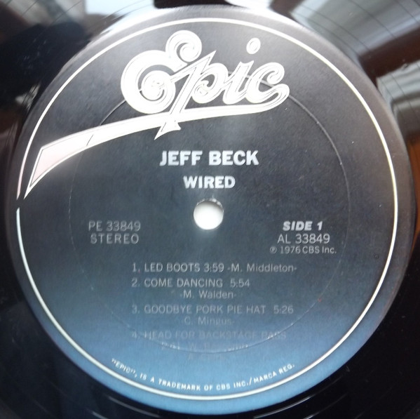 Jeff Beck - Wired | Epic (PE 33849) - 3 Jeff Beck - Wired | Epic (PE 33849) - 3