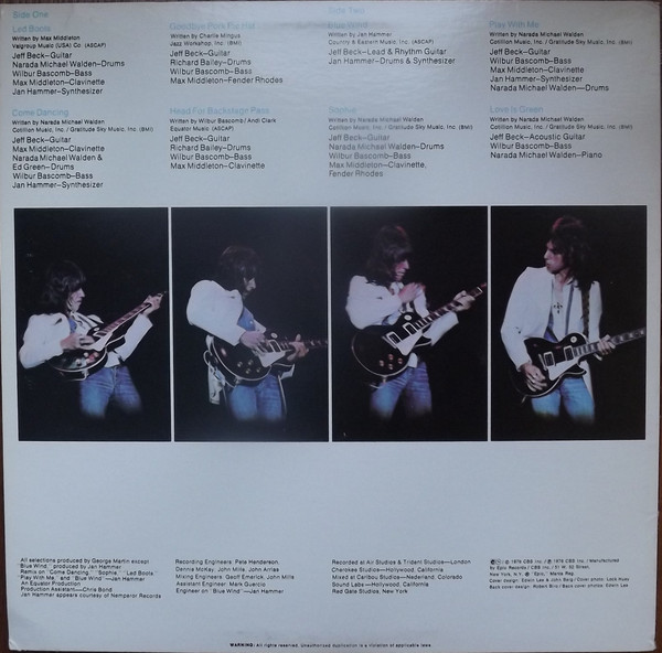 Jeff Beck - Wired | Epic (PE 33849) - 2 Jeff Beck - Wired | Epic (PE 33849) - 2