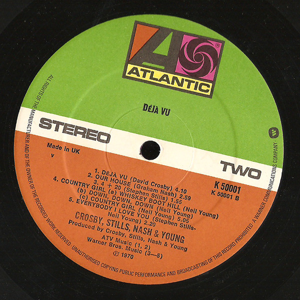 Crosby, Stills, Nash & Young - Déjà Vu | Atlantic (K 50001) - main