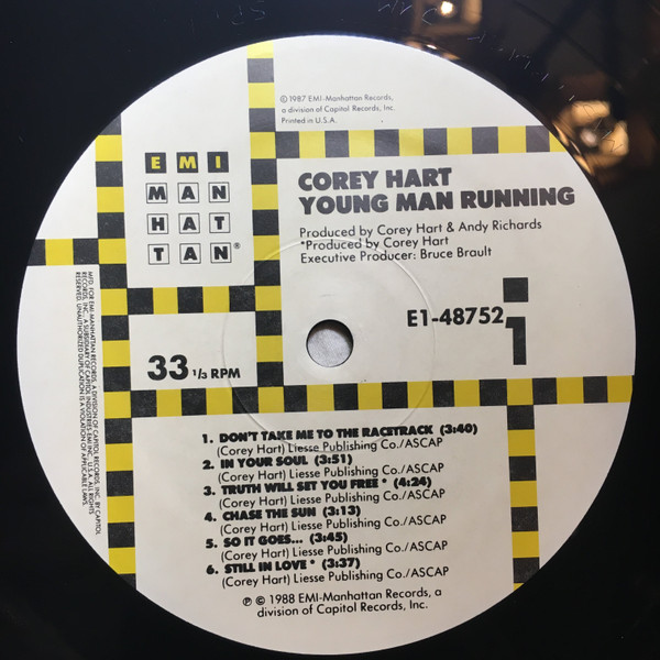 Corey Hart - Young Man Running | EMI-Manhattan Records (E1-48752) - 3 Corey Hart - Young Man Running | EMI-Manhattan Records (E1-48752) - 3