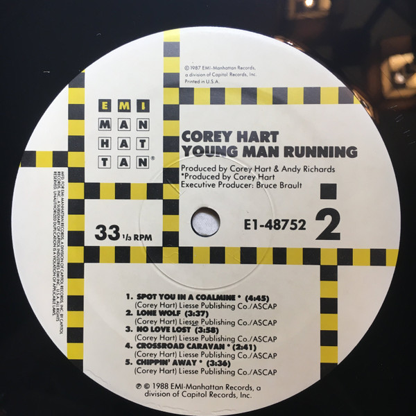 Corey Hart - Young Man Running | EMI-Manhattan Records (E1-48752) - 4 Corey Hart - Young Man Running | EMI-Manhattan Records (E1-48752) - 4