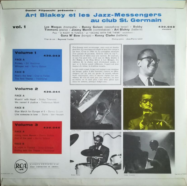 Art Blakey & The Jazz Messengers - Au Club St. Germain Vol. 1 | RCA (430.043) - 2 Art Blakey & The Jazz Messengers - Au Club St. Germain Vol. 1 | RCA (430.043) - 2