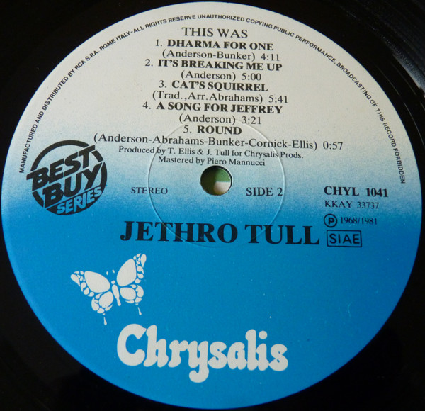 Jethro Tull - This Was | Chrysalis (CHYL 1041) - 4