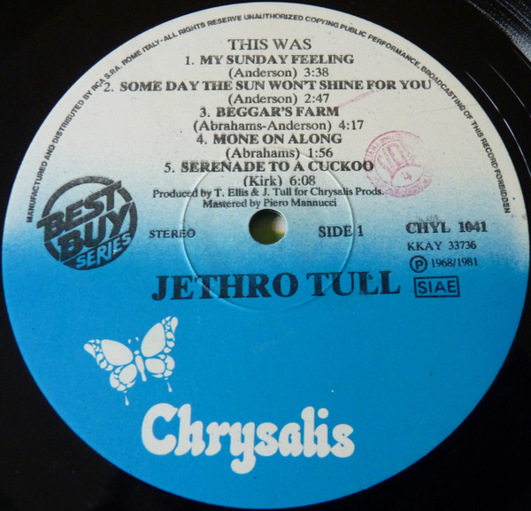 Jethro Tull - This Was | Chrysalis (CHYL 1041) - 3