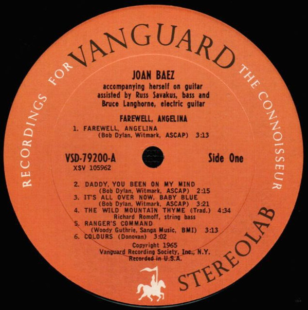 Joan Baez - Farewell, Angelina | Vanguard (VSD-79200) - 2 Joan Baez - Farewell, Angelina | Vanguard (VSD-79200) - 2