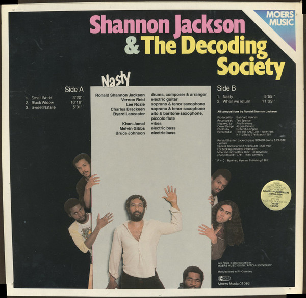 Ronald Shannon Jackson And The Decoding Society - Nasty | Moers Music (Moers Music 01086) - 2 Ronald Shannon Jackson And The Decoding Society - Nasty | Moers Music (Moers Music 01086) - 2