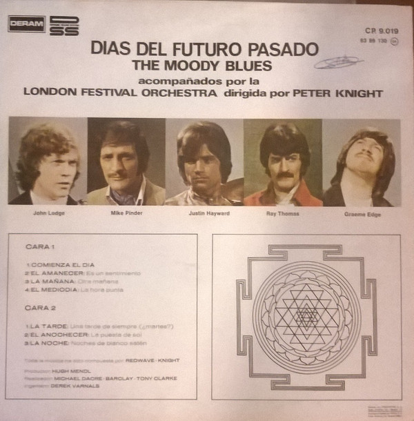 The Moody Blues Acompañados Por La London Festival Orchestra Dirigida Por Peter Knight - Días Del Futuro Pasado | Deram (CP. 9.019) - 2