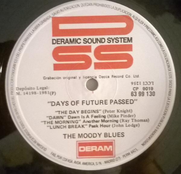 The Moody Blues Acompañados Por La London Festival Orchestra Dirigida Por Peter Knight - Días Del Futuro Pasado | Deram (CP. 9.019) - 3