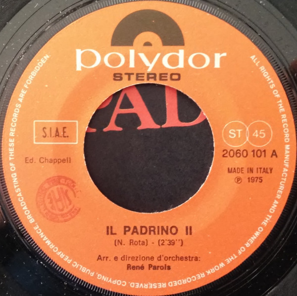 Rene Parois - Il Padrino II | Polydor (2060 101) - 3