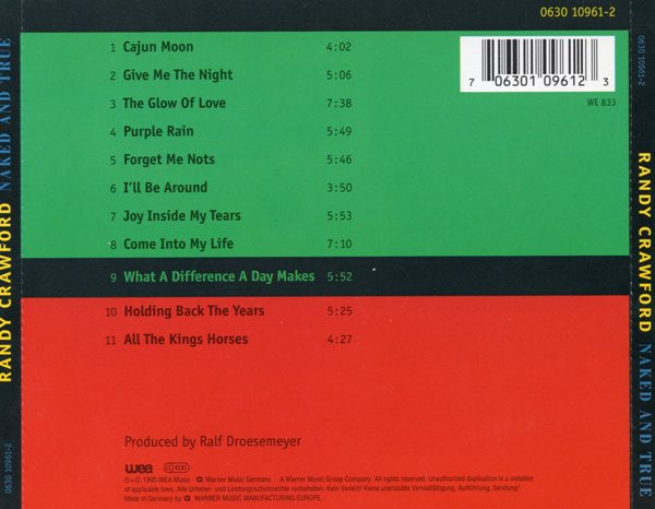 Randy Crawford - Naked And True | WEA (0630 10961-2) - 2