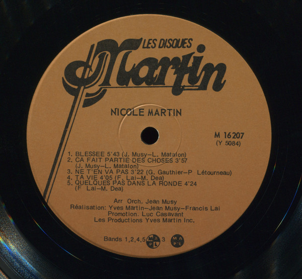 Nicole Martin - Ne T'en Va Pas | Les Disques Martin (M 16207) - 3 Nicole Martin - Ne T'en Va Pas | Les Disques Martin (M 16207) - 3