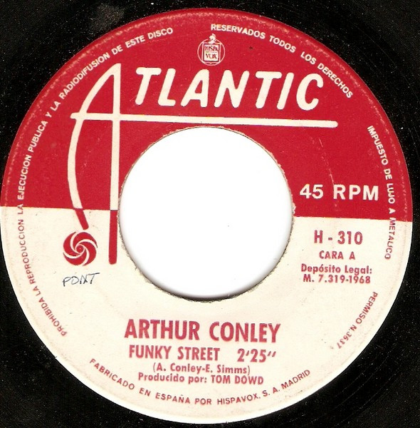 Arthur Conley - Funky Street / Ha! Ha! Ha! | Atlantic (H 310) - 3