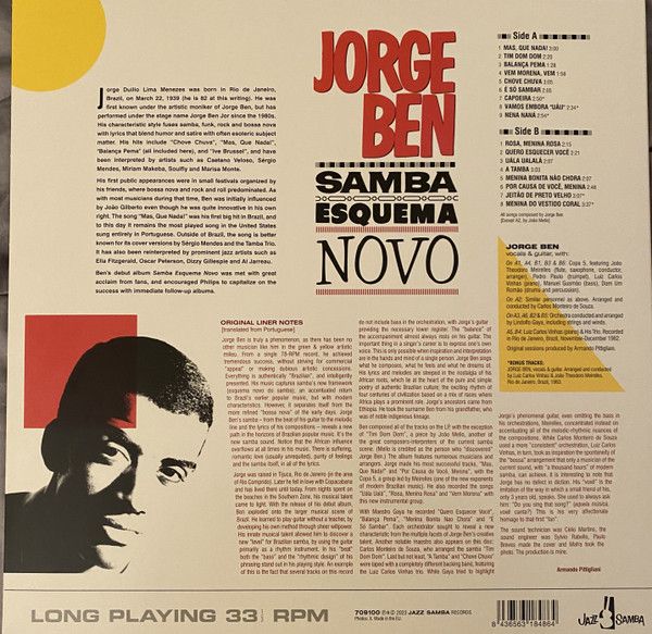 Jorge Ben - Samba Esquema Novo | Jazz Samba Records (709100) - 2 Jorge Ben - Samba Esquema Novo | Jazz Samba Records (709100) - 2