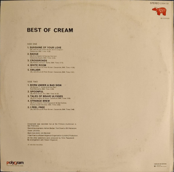 Cream - Best Of Cream | RSO (2394 131) - 2 Cream - Best Of Cream | RSO (2394 131) - 2