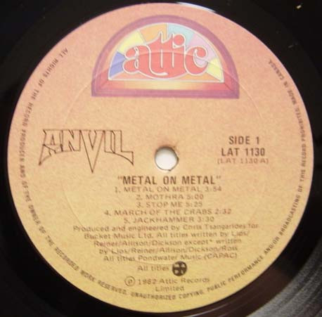 Anvil - Metal On Metal | Attic (LAT 1130) - 3