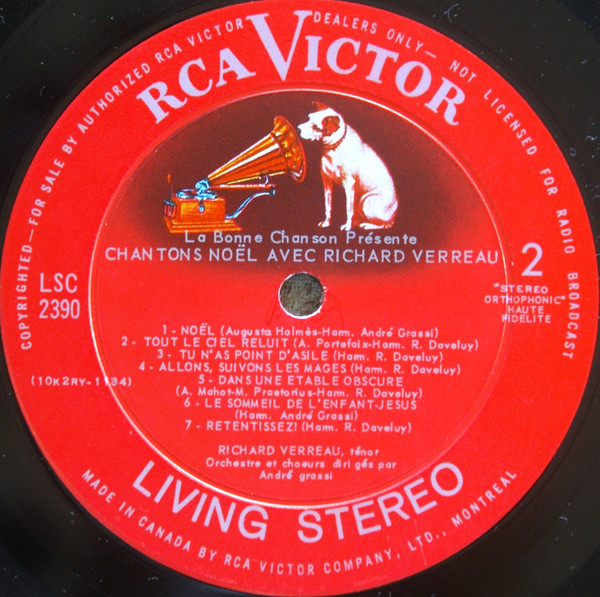 Richard Verreau - Chantons Noël Avec Richard Verreau | RCA Victor (LSC-2390) - 4 Richard Verreau - Chantons Noël Avec Richard Verreau | RCA Victor (LSC-2390) - 4