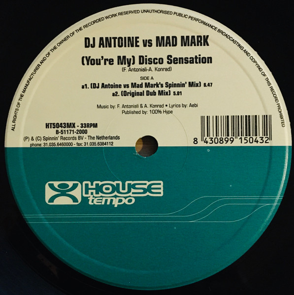 DJ Antoine Vs. Mad Mark - (You're My) Disco Sensation | House Tempo (HT5043MX) - 2