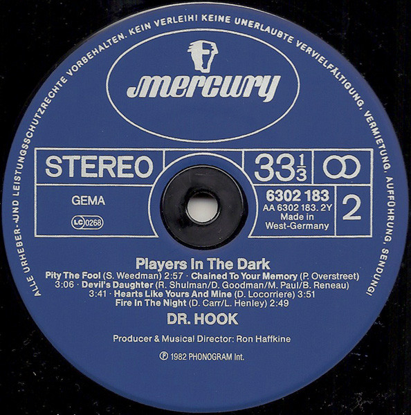 Dr. Hook - Players In The Dark | Mercury (6302 183) - 4