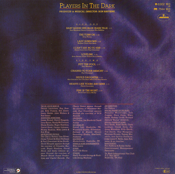 Dr. Hook - Players In The Dark | Mercury (6302 183) - 2