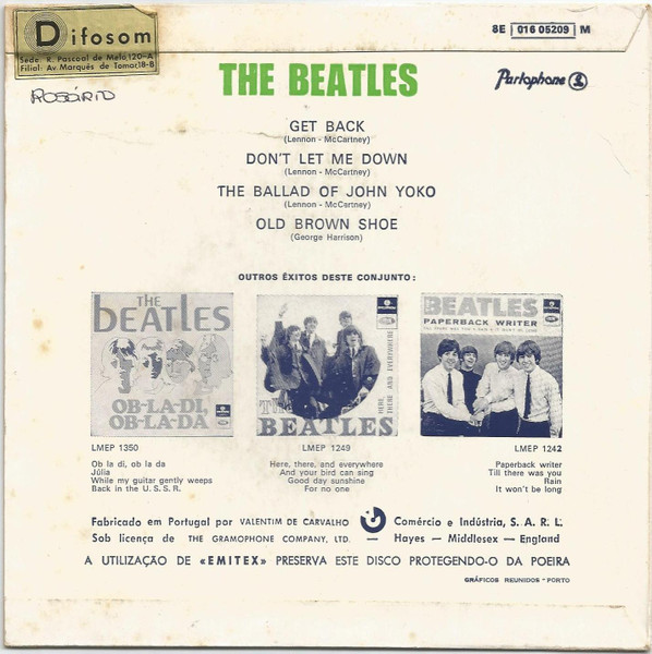 The Beatles - Get Back | Parlophone (8E 016 05209 M) - 2 The Beatles - Get Back | Parlophone (8E 016 05209 M) - 2