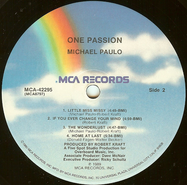 Michael Paulo - One Passion | MCA Records (MCA-42295) - 4