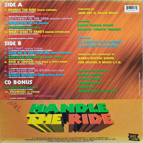Various - Handle The Ride | Digital-B (BWDLP-0003) - 2 Various - Handle The Ride | Digital-B (BWDLP-0003) - 2