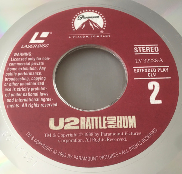 U2 - Rattle & Hum | Paramount Pictures (LV 32228-A) - 4 U2 - Rattle & Hum | Paramount Pictures (LV 32228-A) - 4