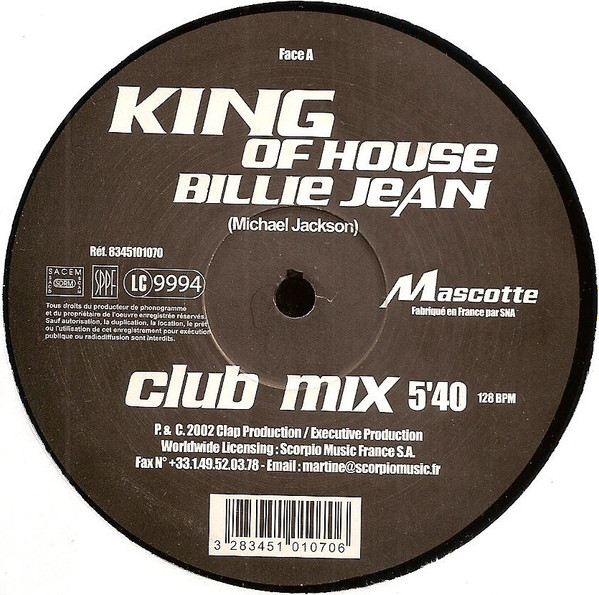 King Of House - Billie Jean | Mascotte Music (8345101070) - main