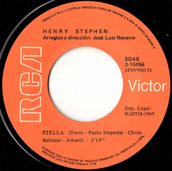 Henry Stephen - Un Vaso De Vino / Stella | RCA Victor (3-10456) - 4