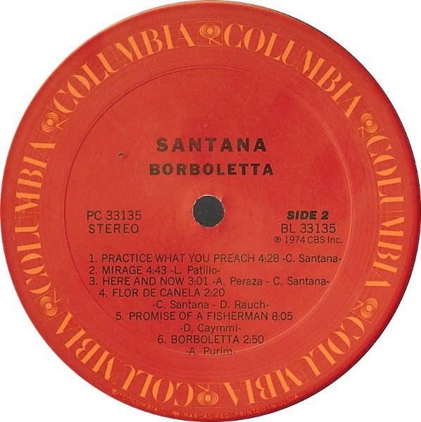 Santana - Borboletta | Columbia (PC 33135) - 4