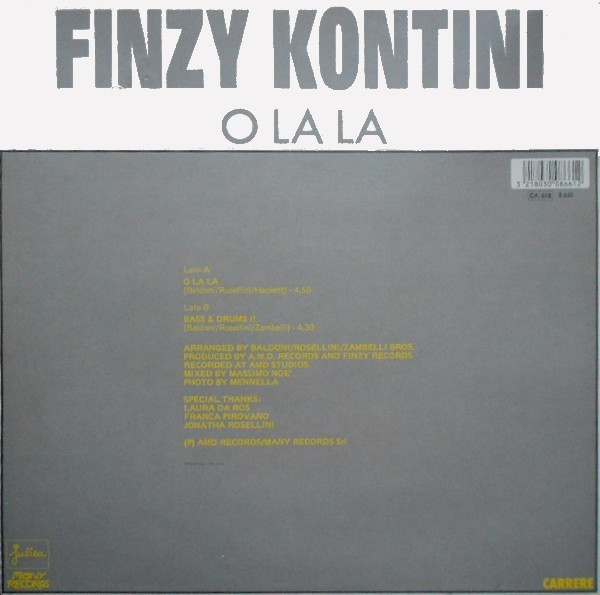 Finzy Kontini - O La La | Carrere (8661) - 2