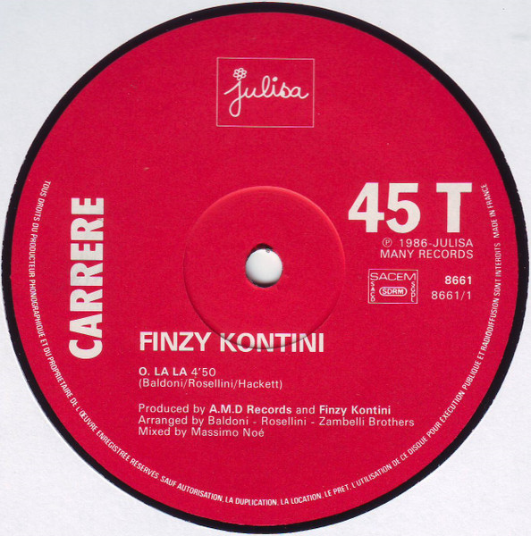Finzy Kontini - O La La | Carrere (8661) - 3