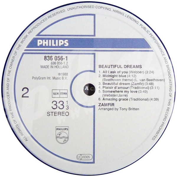 Gheorghe Zamfir - Beautiful Dreams | Philips (836 056-1) - 4