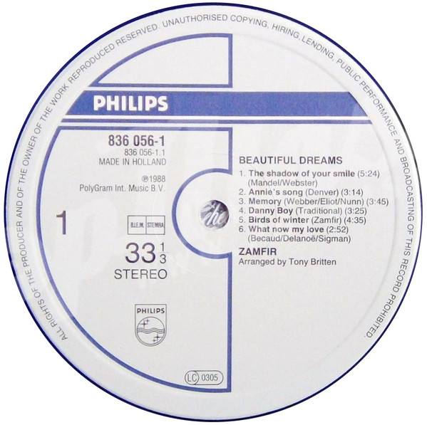 Gheorghe Zamfir - Beautiful Dreams | Philips (836 056-1) - 3