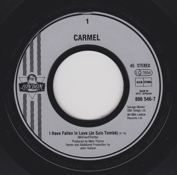 Carmel - I Have Fallen In Love / Je Suis Tombée Amoureuse | London Records (886 546-7) - 3 Carmel - I Have Fallen In Love / Je Suis Tombée Amoureuse | London Records (886 546-7) - 3