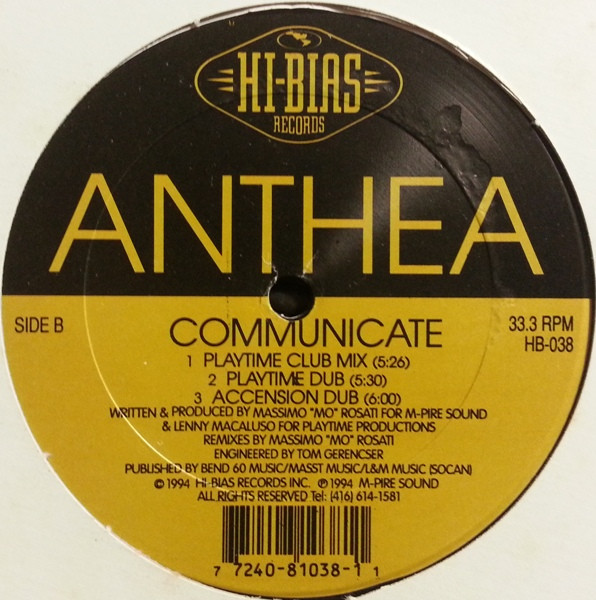 Anthea - Communicate | Hi-Bias Records (HB-038) - 2 Anthea - Communicate | Hi-Bias Records (HB-038) - 2