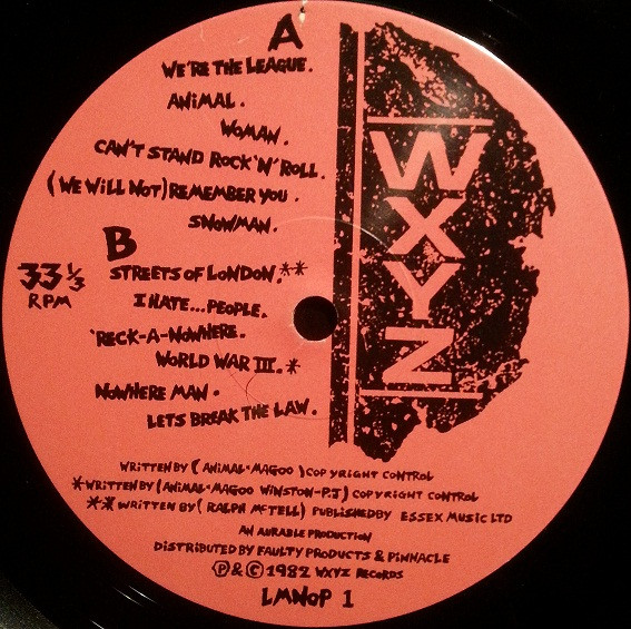 Anti-Nowhere League - We Are...The League | WXYZ Records (LMNOP 1) - 3