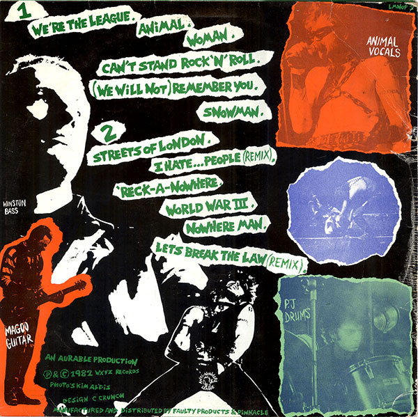 Anti-Nowhere League - We Are...The League | WXYZ Records (LMNOP 1) - 2
