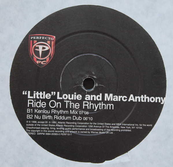 Louie Vega And Marc Anthony - Ride On The Rhythm | Perfecto Red (PERF151T) - 2