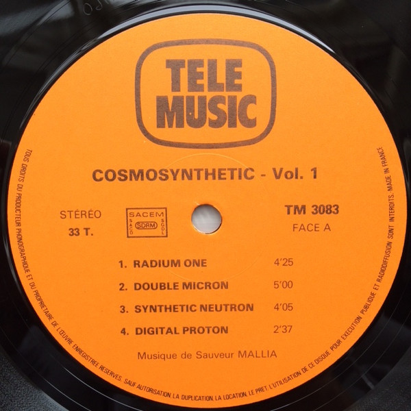 Sauveur Mallia - Cosmosynthetic Vol. 1 | Tele Music (TM 3083) - 3 Sauveur Mallia - Cosmosynthetic Vol. 1 | Tele Music (TM 3083) - 3
