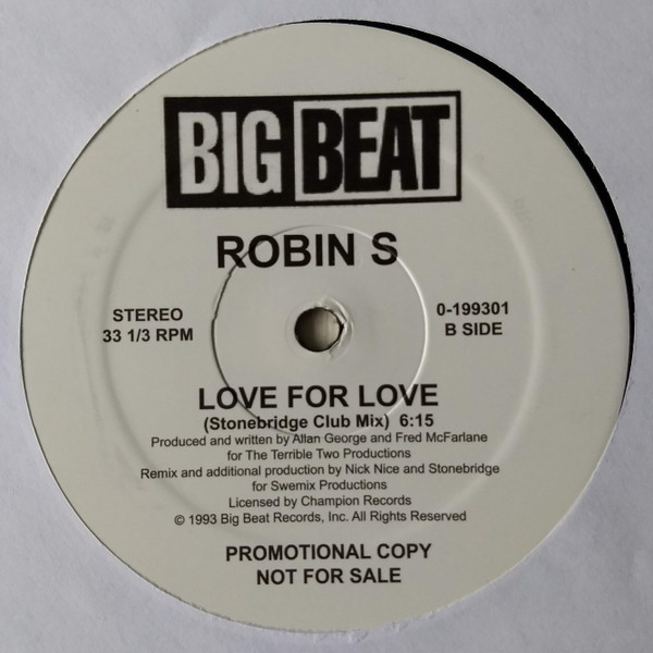 Robin S. - Show Me Love / Love For Love | Big Beat (0-199301) - 3