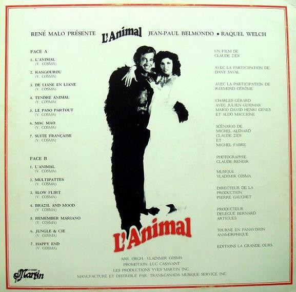 Vladimir Cosma - (Bande Sonore Originale Du Film) L'Animal | Les Disques Martin (M16205) - 2