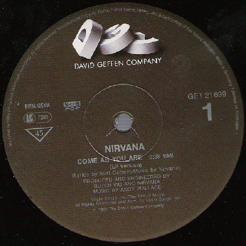 Nirvana - Come As You Are | DGC (GET21699) - 3