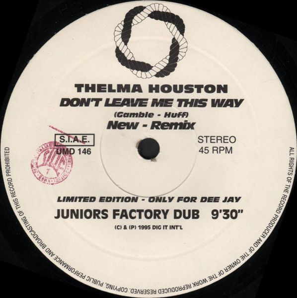 Thelma Houston - Don't Leave Me This Way | Underground Music Department (UMD) (UMD 146)