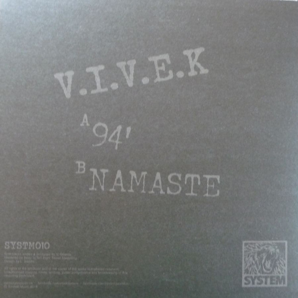 V.I.V.E.K - 94' / Namaste | System Music (SYSTM010) - 2