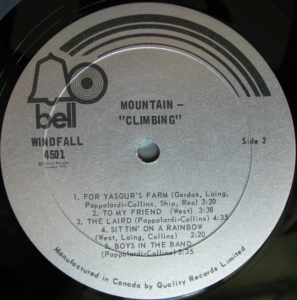 Mountain - Climbing! | Bell Records (WINDFALL 4501) - 4