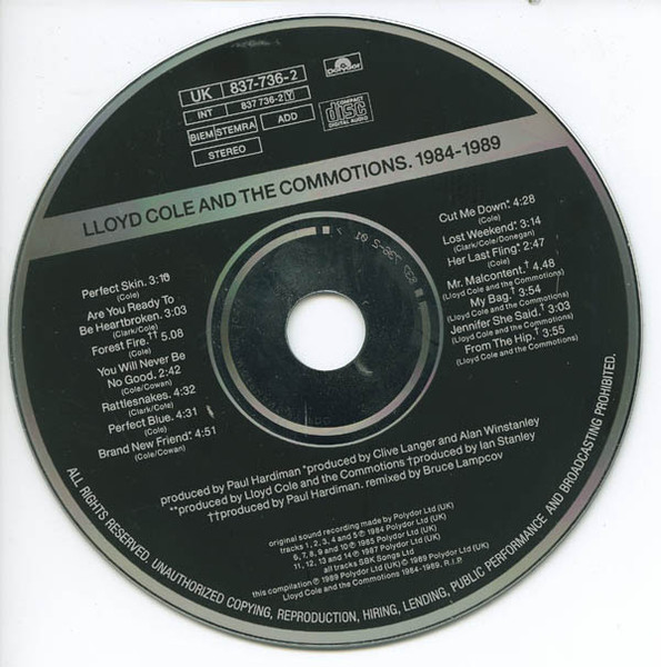 Lloyd Cole & The Commotions - 1984-1989 | Polydor (837 736-2) - 3