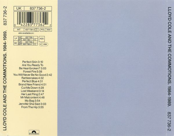 Lloyd Cole & The Commotions - 1984-1989 | Polydor (837 736-2) - 2
